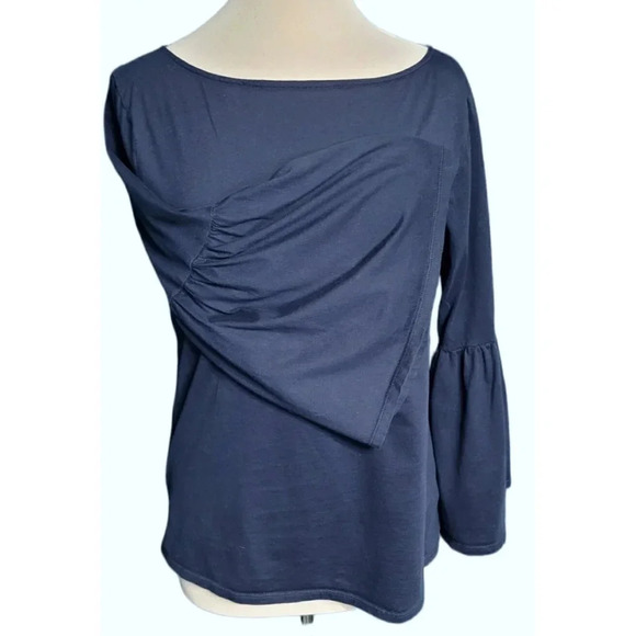 Banana Republic Navy Bell Sleeved Pullover Top Size Large - Picture 2 of 6